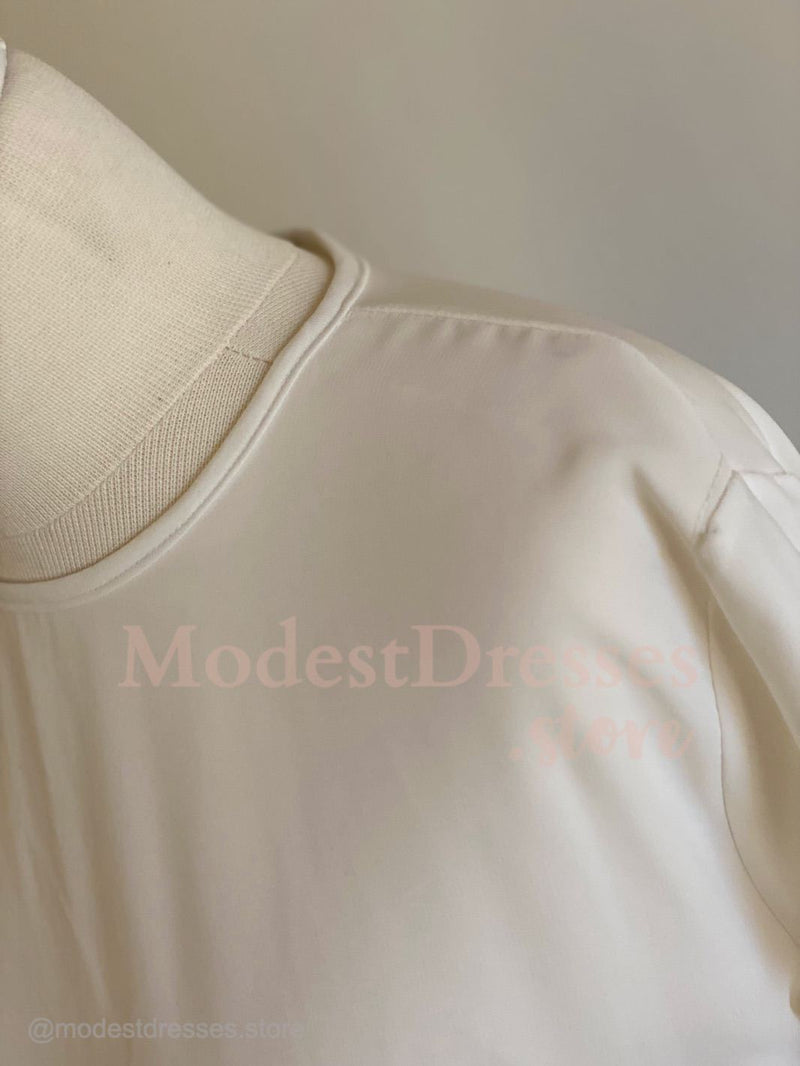 2 Layers Basic Dress with Sleeve For Abaya and Transparent - Aynour.com