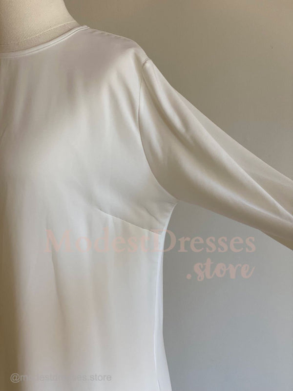 2 Layers Basic Dress with Sleeve For Abaya and Transparent - Aynour.com
