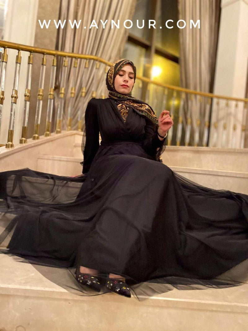 Adorable Princess Black Modest Dress 2020 - Aynour.com