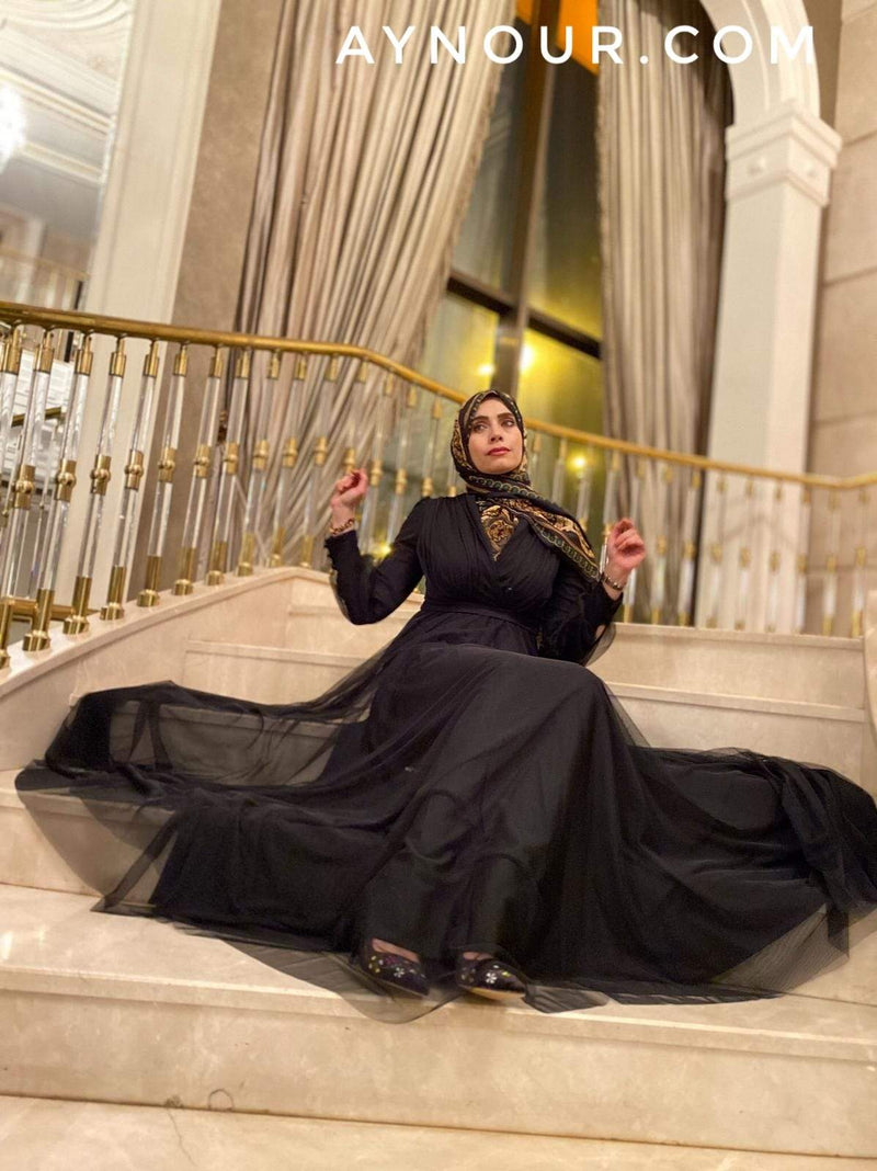 Adorable Princess Black Modest Dress 2020 - Aynour.com