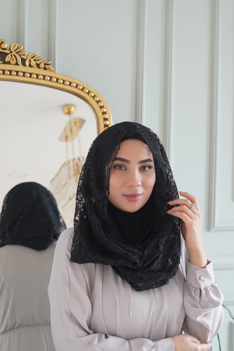 Angelic Dantel Instant Hijab 2023 - Aynour.com