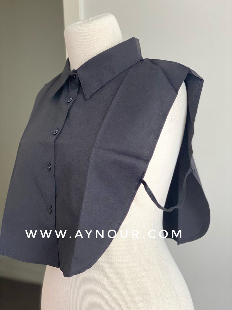 Black Fake Collar Detachable Collar Blouse Half Shirts Collar hijab - Aynour.com