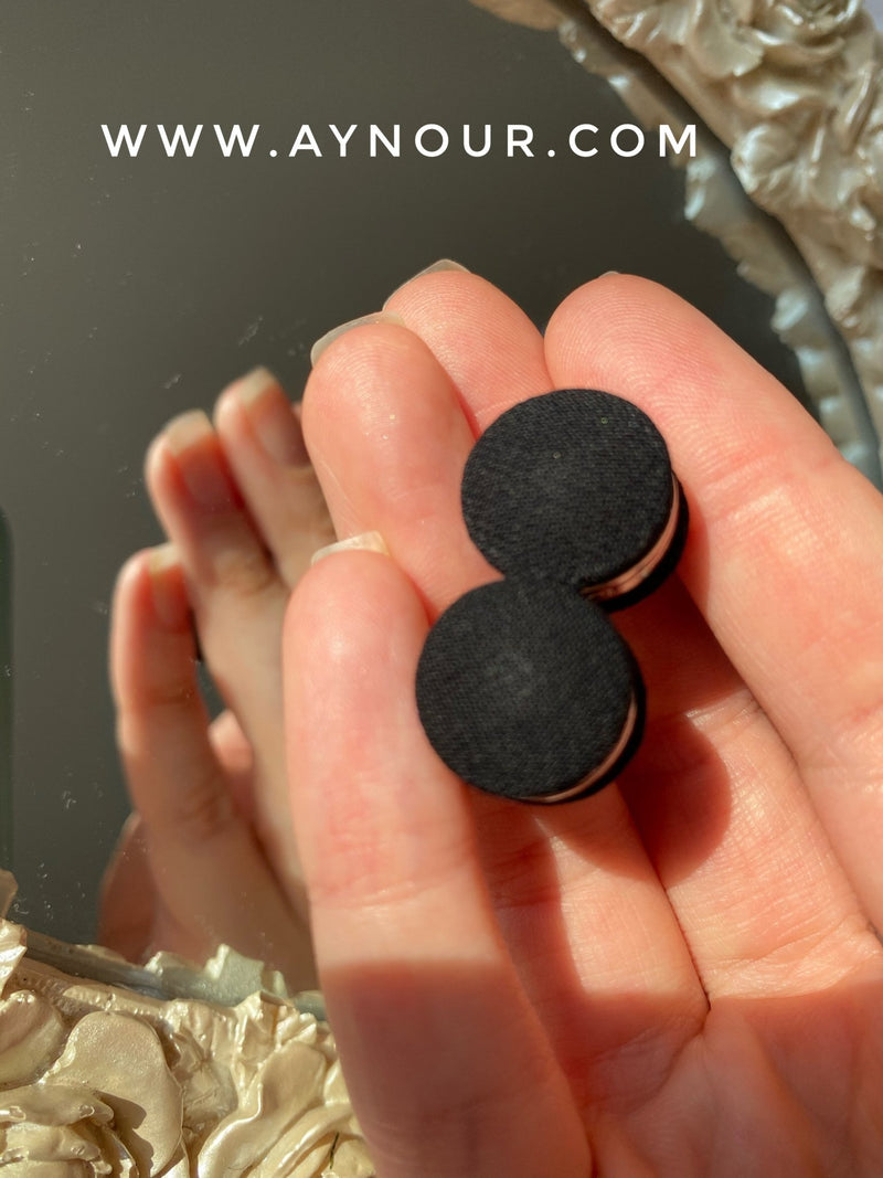 Black Mute cloth fabric Magnetic pin 2 pins luxurious color Hijab 2021 - Aynour.com