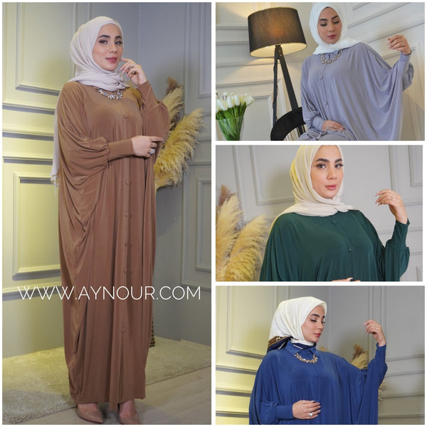 Butterfly soft Abaya standard size 2022 - Aynour.com