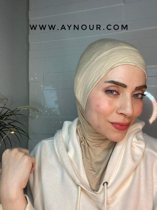 Cab and Neck covering sporty cotton Instant Hijab - Aynour.com