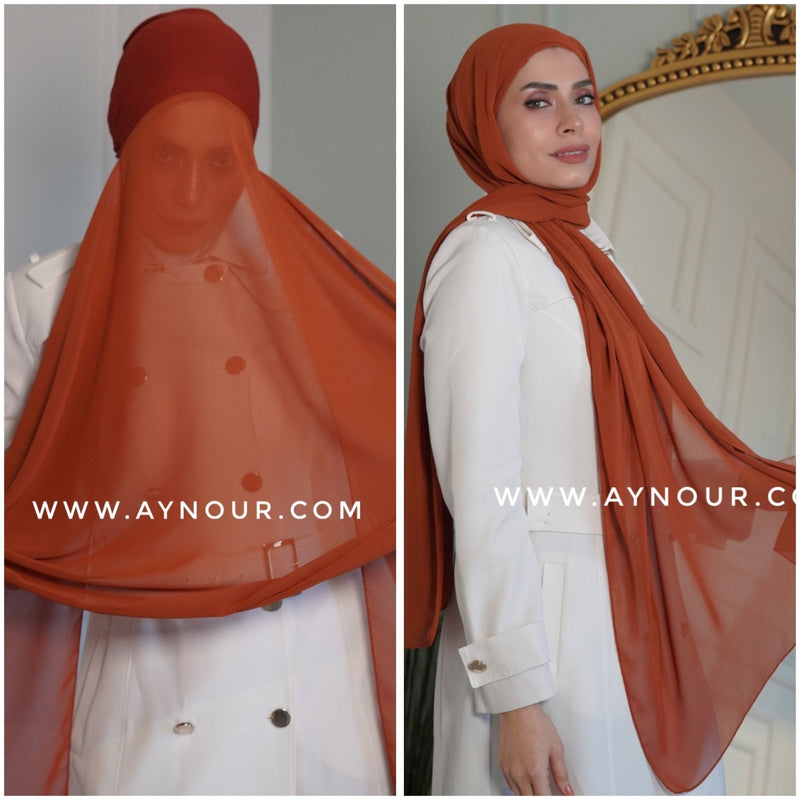 EVE Daily color Chiffon Instant Hijab 2 Layers - Aynour.com