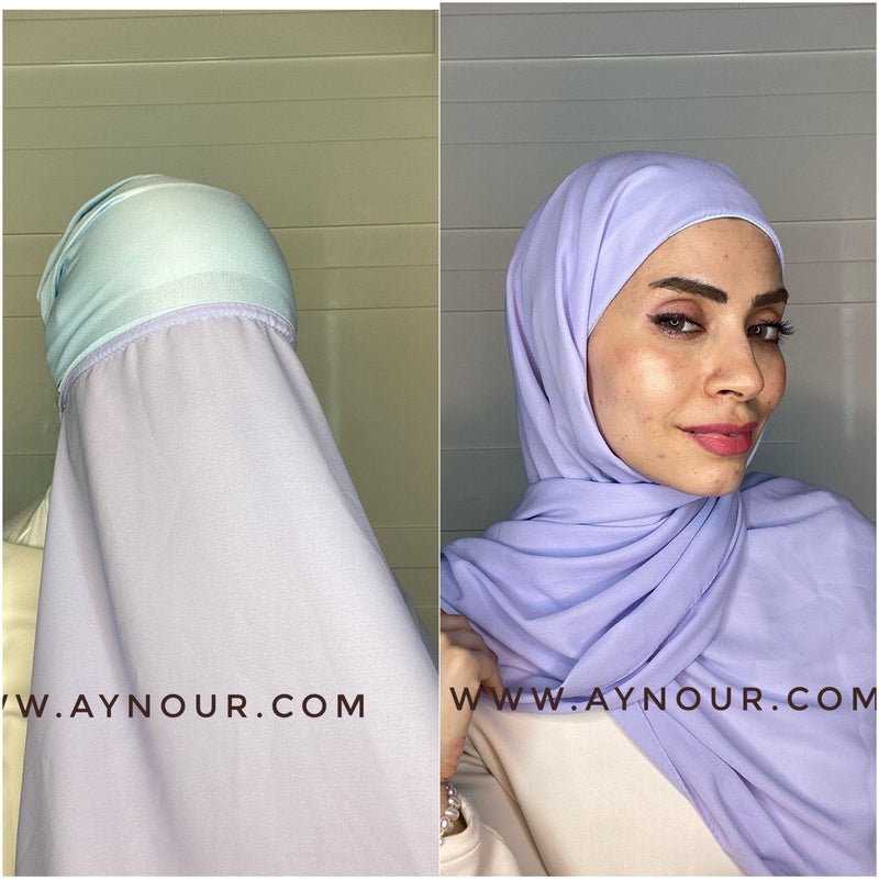 EVE Daily color Chiffon Instant Hijab 2 Layers - Aynour.com
