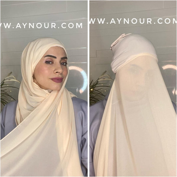 EVE Daily color Chiffon Instant Hijab 2 Layers - Aynour.com