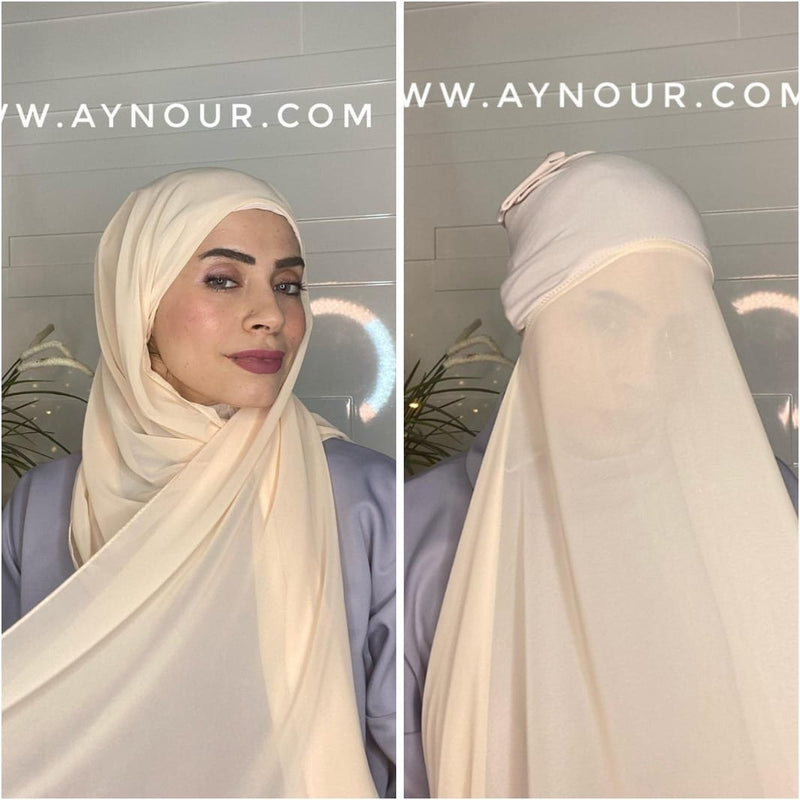 EVE Daily color Chiffon Instant Hijab 2 Layers - Aynour.com