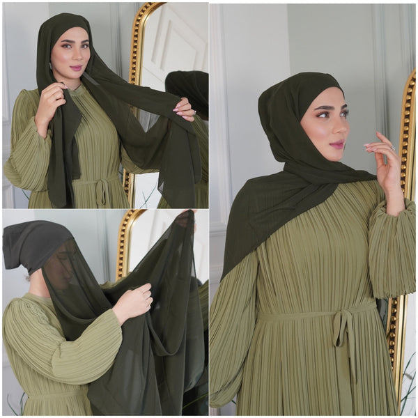 EVE Four Season color Chiffon Instant Hijab 2 Layers - Aynour.com