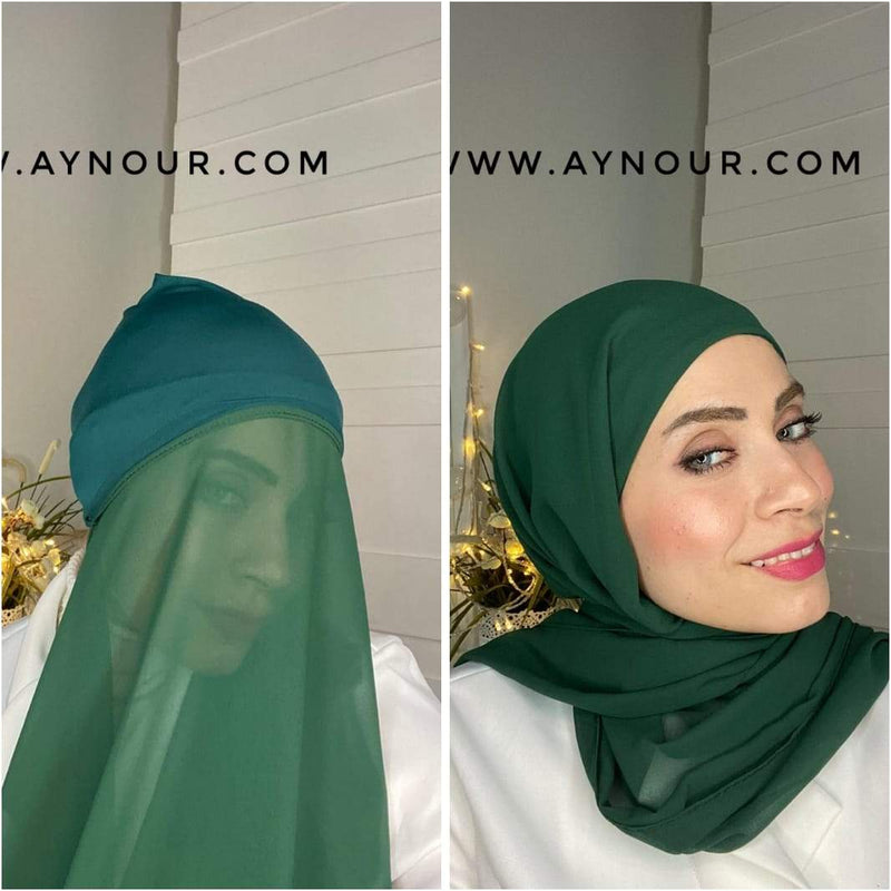 EVE Four Season color Chiffon Instant Hijab 2 Layers - Aynour.com
