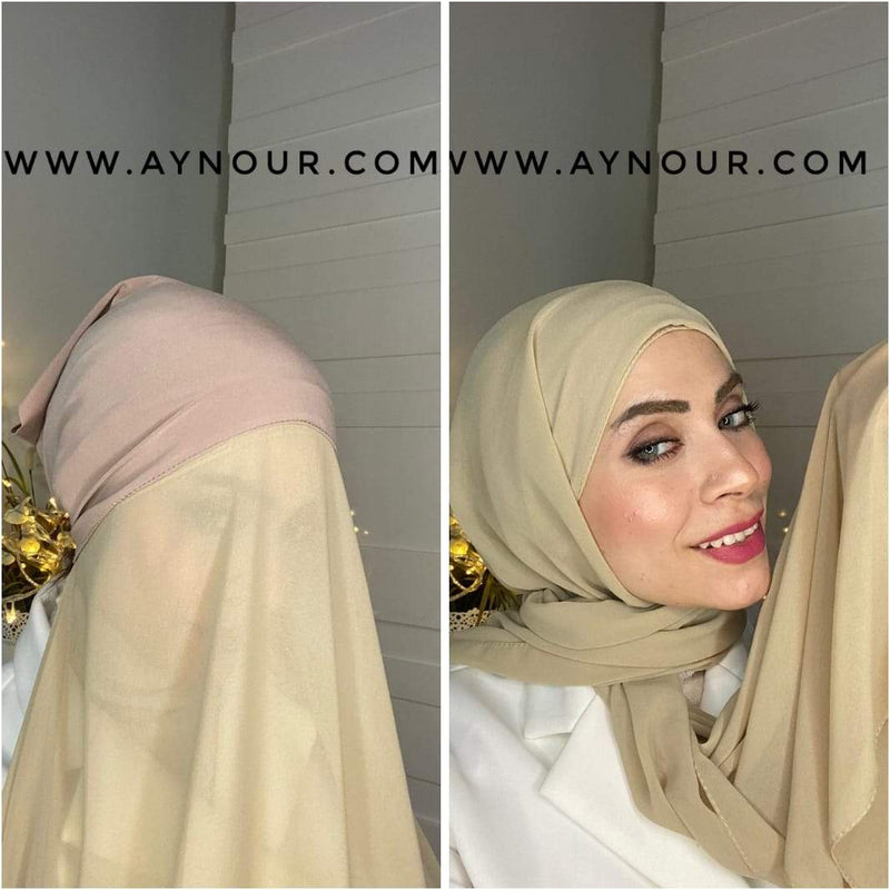 EVE Four Season color Chiffon Instant Hijab 2 Layers - Aynour.com