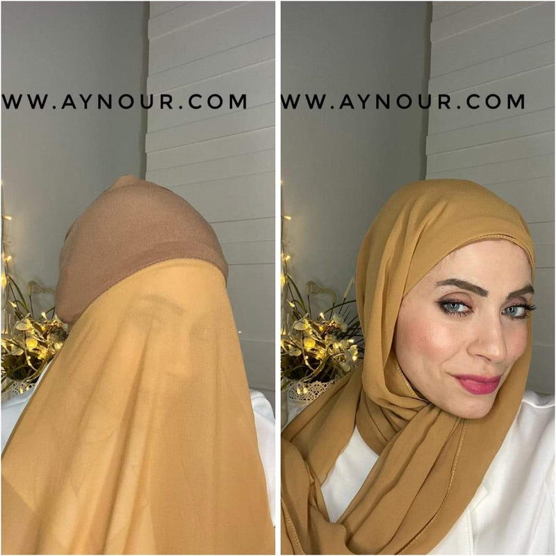 EVE Four Season color Chiffon Instant Hijab 2 Layers - Aynour.com