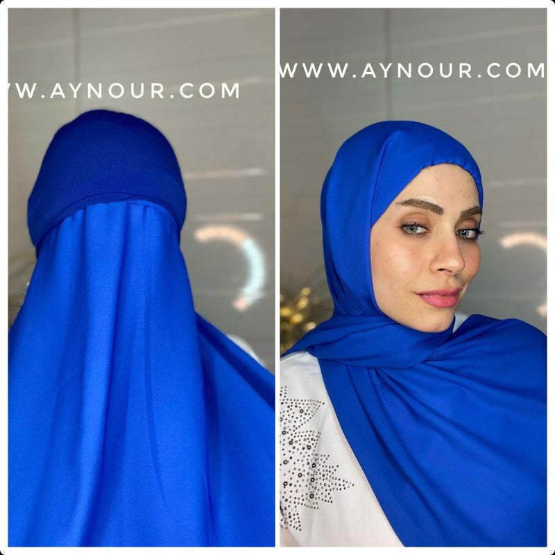 EVE HOT colors Chiffon Instant Hijab 2 Layers - Aynour.com