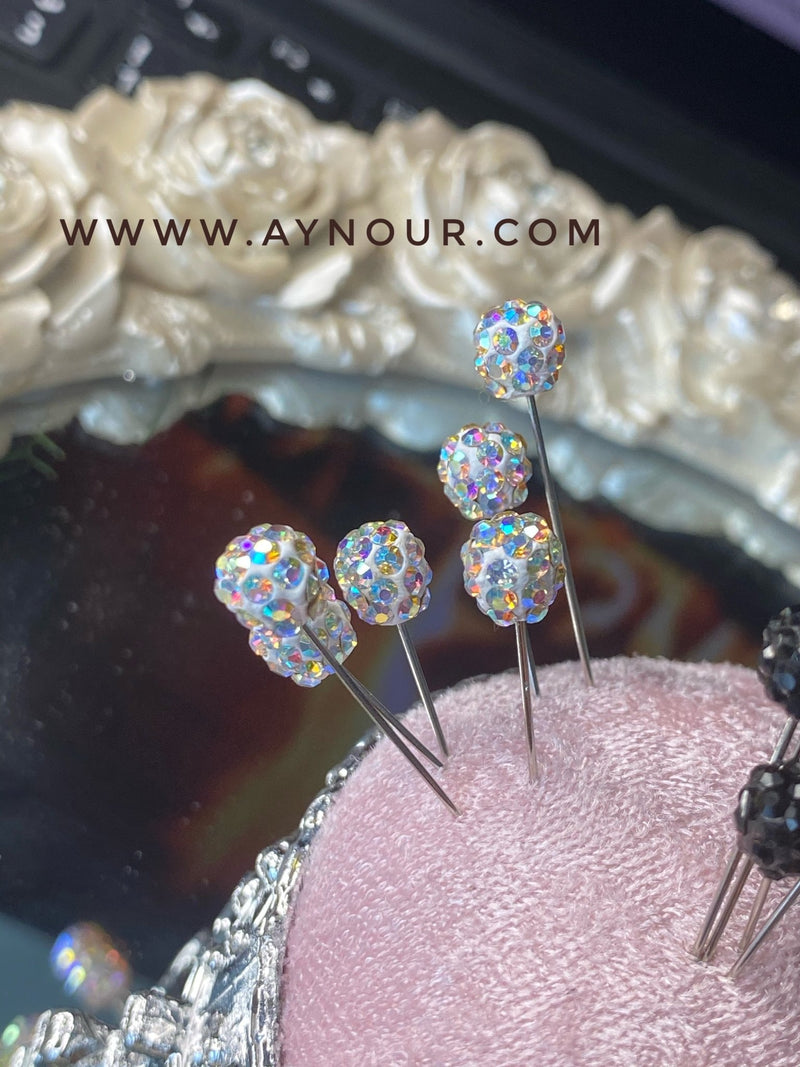Flower crystals 3 luxurious basic pins - Aynour.com