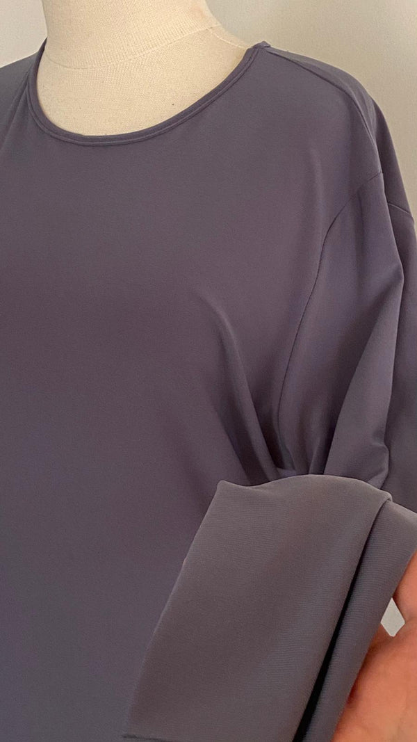 Gray under layer Basic Dress with Sleeve For Abaya and Transparent - Aynour.com