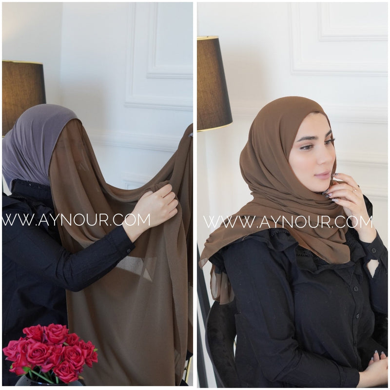 Instant Hijab 2022 with hot colors Full Neck Cover - Aynour.com