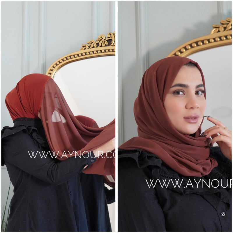 Instant Hijab 2022 with hot colors Full Neck Cover - Aynour.com
