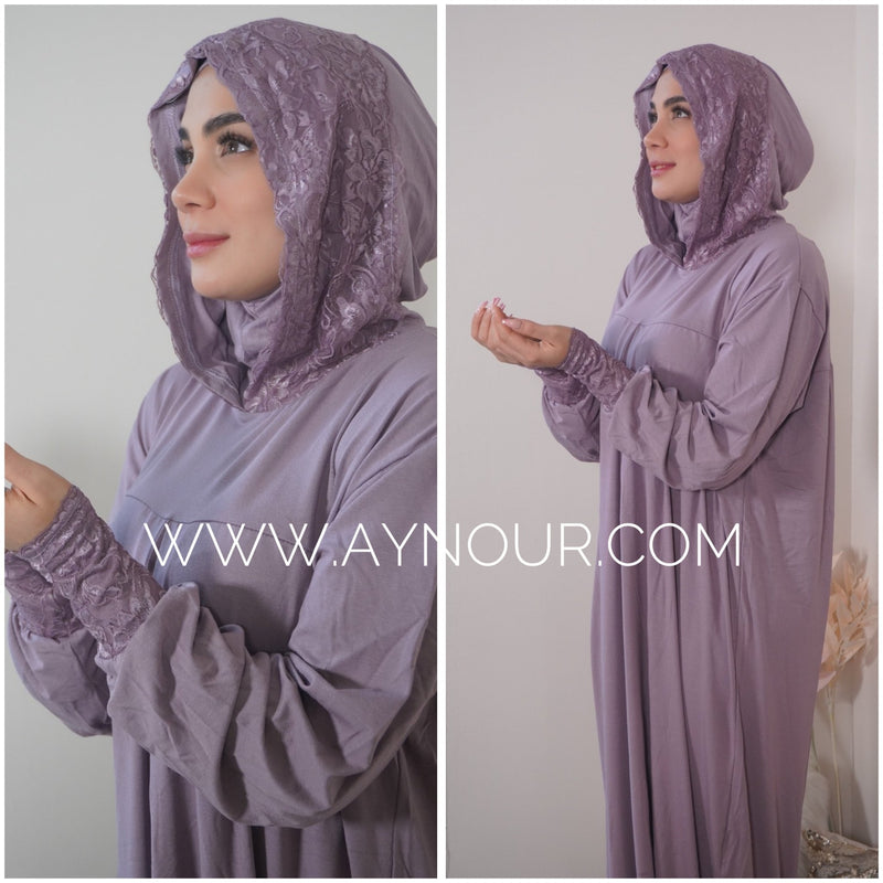 Jannah Prayer dress warm colors cotton - Aynour.com