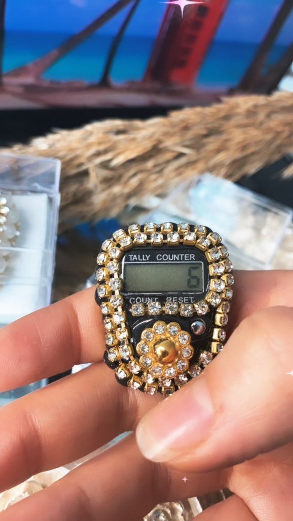 Jewellery Finger Ring Black Electronic Digital Tasbeeh Tasbih Tally Counter Islam 2021 - Aynour.com