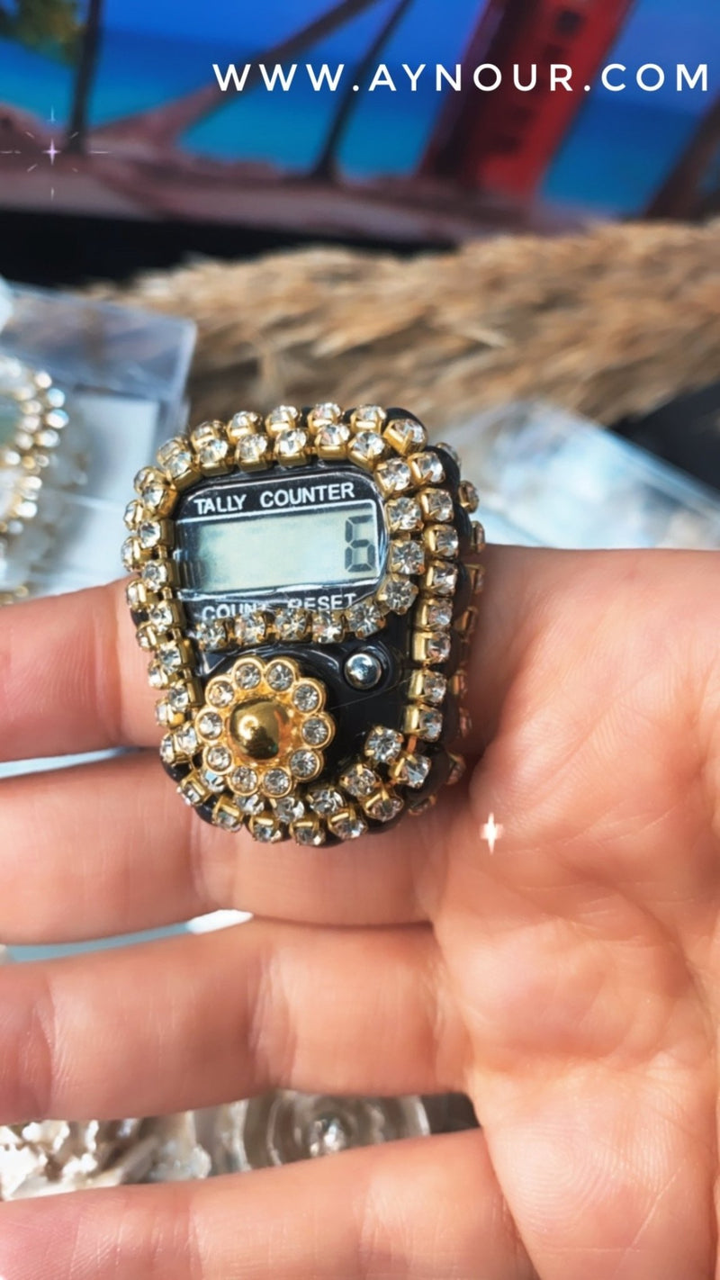 Jewellery Finger Ring Black Electronic Digital Tasbeeh Tasbih Tally Counter Islam 2021 - Aynour.com