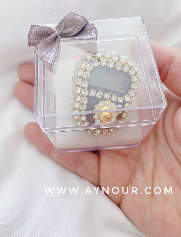 Jewellery Finger Ring brown Electronic Digital Tasbeeh Tasbih Tally Counter pray Islam 2021 - Aynour.com
