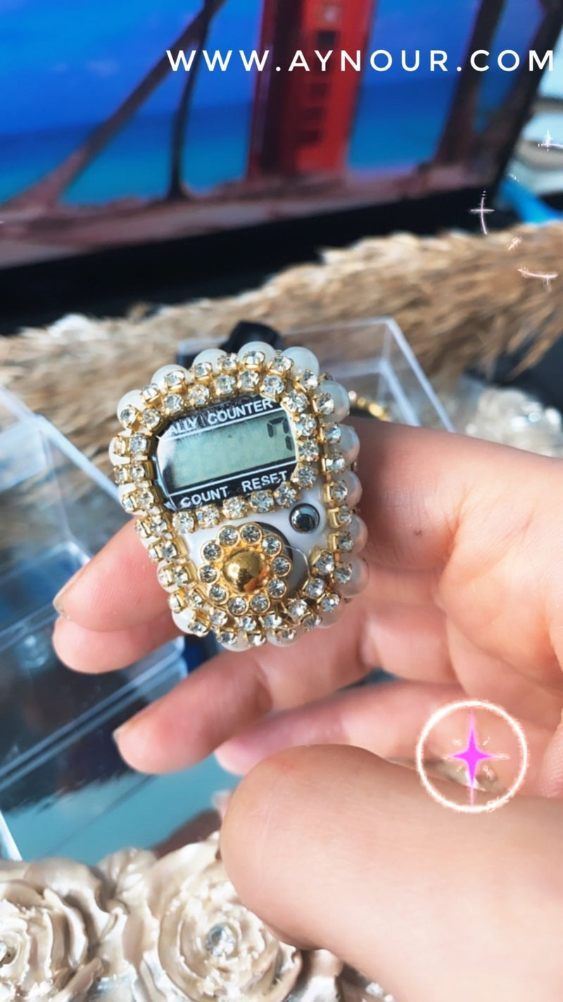 Jewellery Finger Ring white Electronic Digital Tasbeeh Tasbih Tally Counter Islam 2021 - Aynour.com