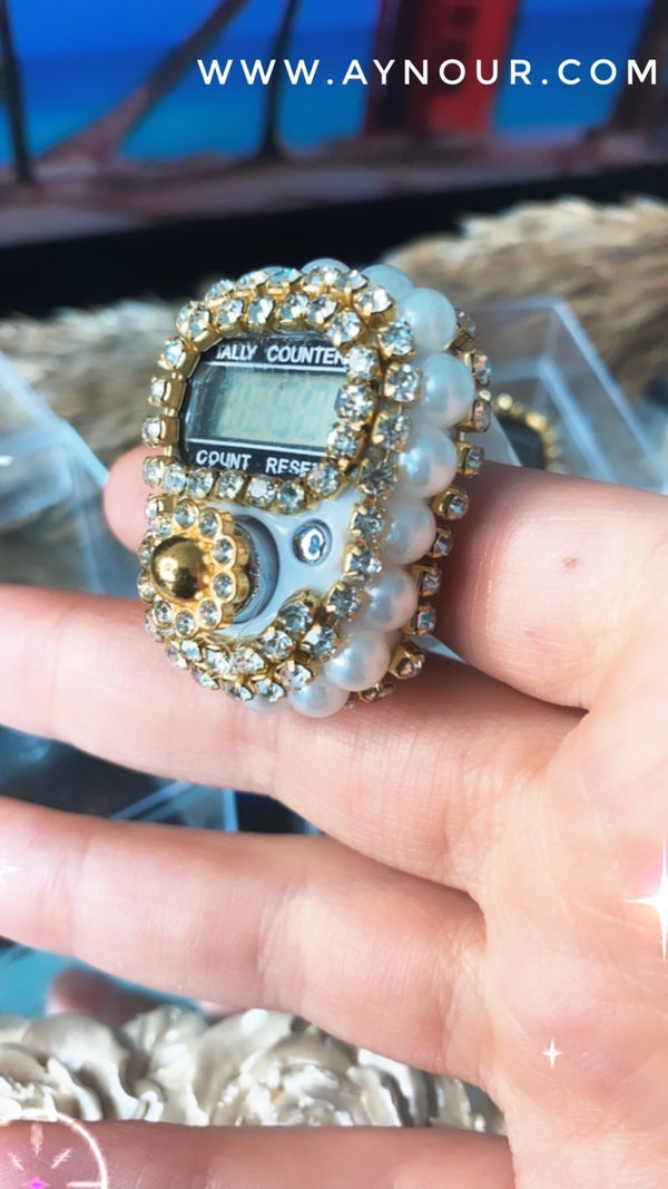 Jewellery Finger Ring white Electronic Digital Tasbeeh Tasbih Tally Counter Islam 2021 - Aynour.com