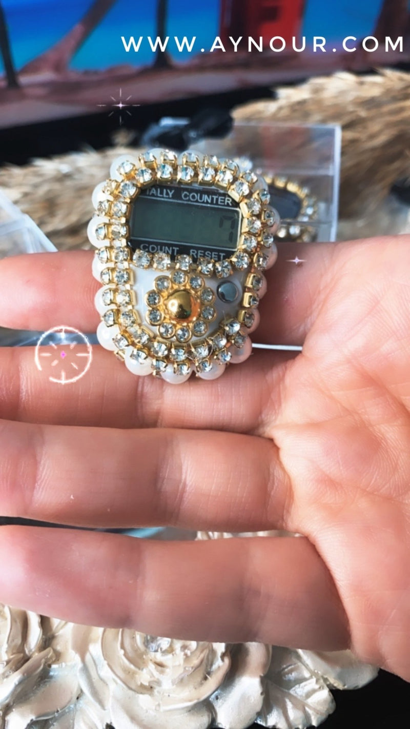 Jewellery Finger Ring white Electronic Digital Tasbeeh Tasbih Tally Counter Islam 2021 - Aynour.com