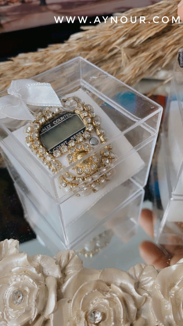 Jewellery Finger Ring white Electronic Digital Tasbeeh Tasbih Tally Counter Islam 2021 - Aynour.com