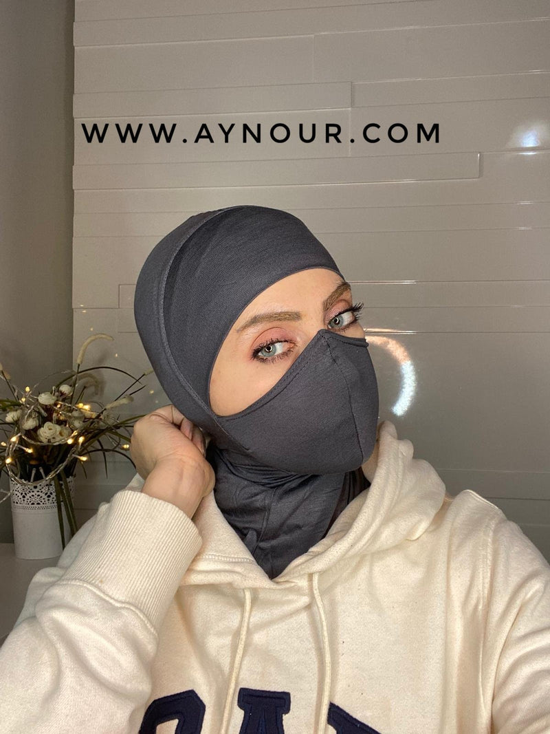 MASK Hijab Cab COTTON Best Instant Hijab - Aynour.com