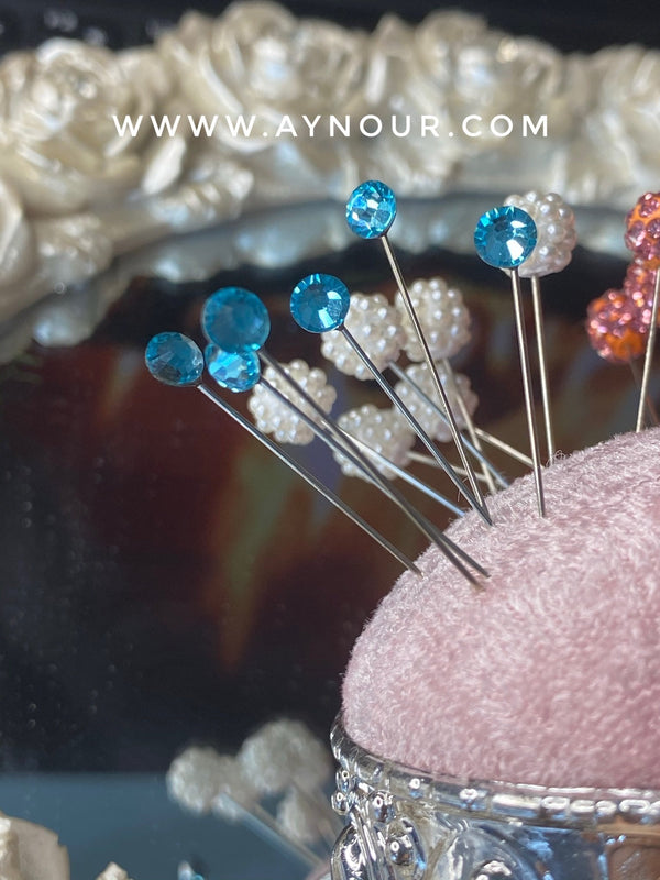 Mint crystals 3 luxurious basic pins - Aynour.com