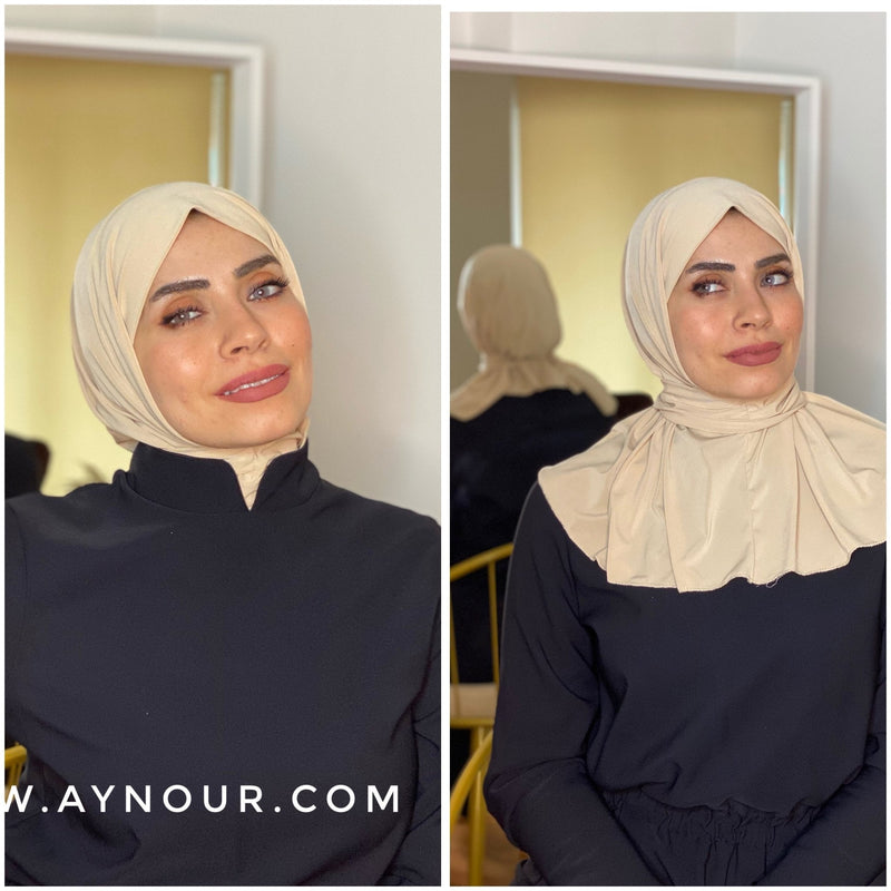 Neutral Color Best Instant Hijab - Aynour.com
