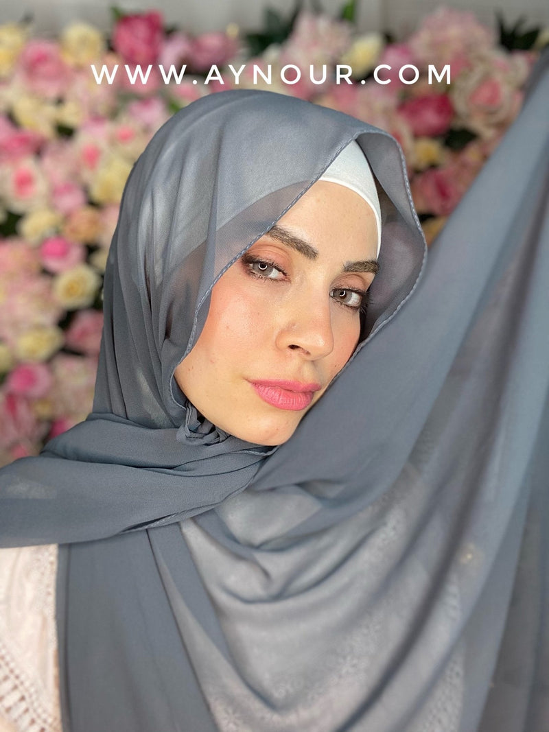 NEW Ribbon No Pin Chiffon Scarf Instant Hijab - Aynour.com