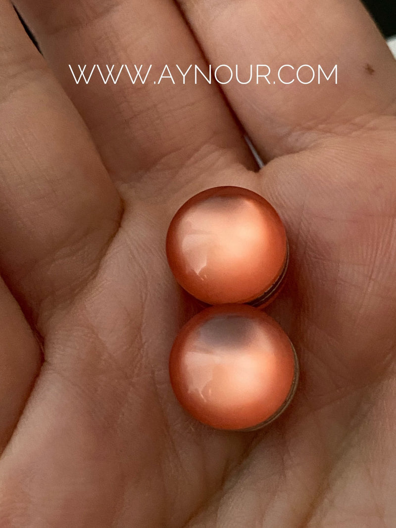 orange Magnetic pin 2 pins luxurious color Hijab 2021 - Aynour.com