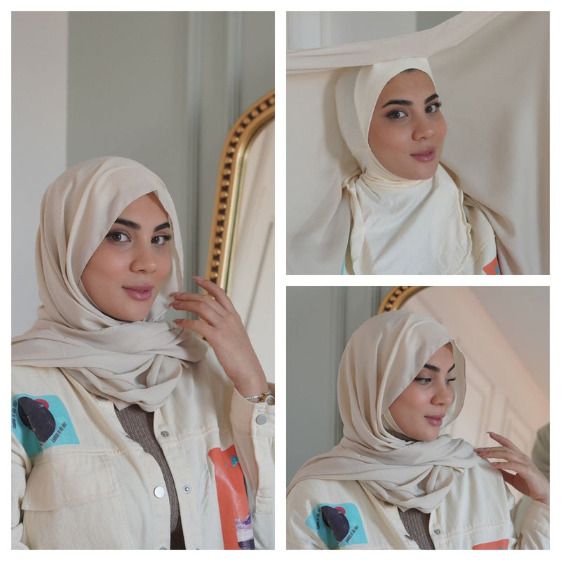 Sheyla Warm color cotton Instant Hijab - Aynour.com