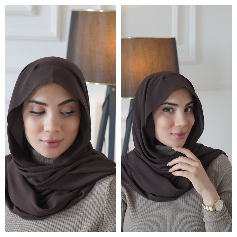 Sheyla Warm color cotton Instant Hijab - Aynour.com