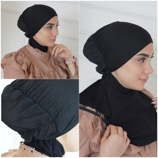 Smart Breathable Full head with neck cap fully cover Instant Hijab - Aynour.com