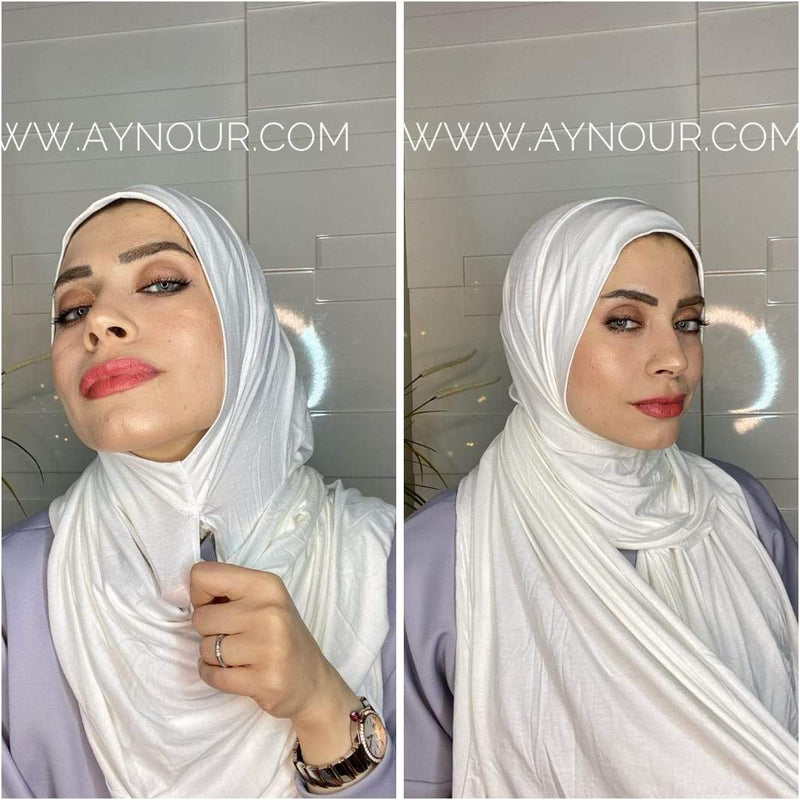 SMART Cotton No pin scarf Instant Hijab - Aynour.com