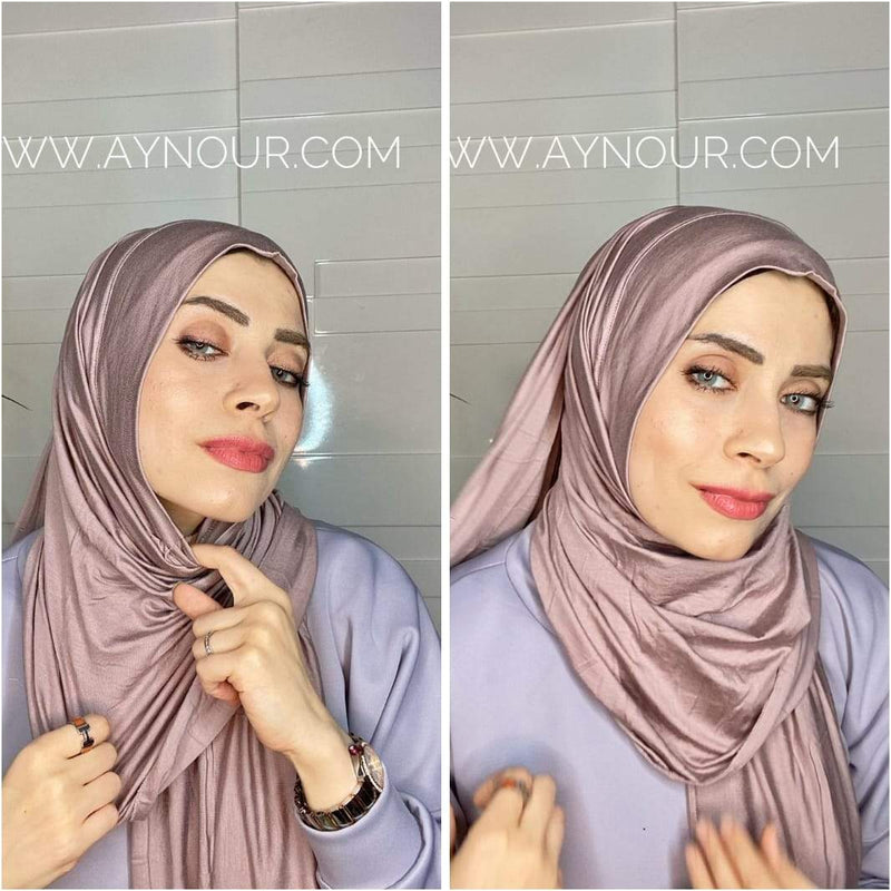 SMART Cotton No pin scarf Instant Hijab - Aynour.com