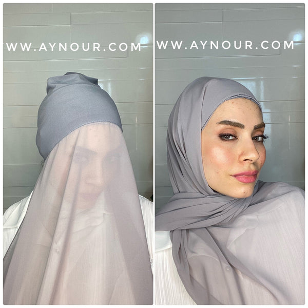 soft colors EVE double layers instant Hijab 2022 - Aynour.com
