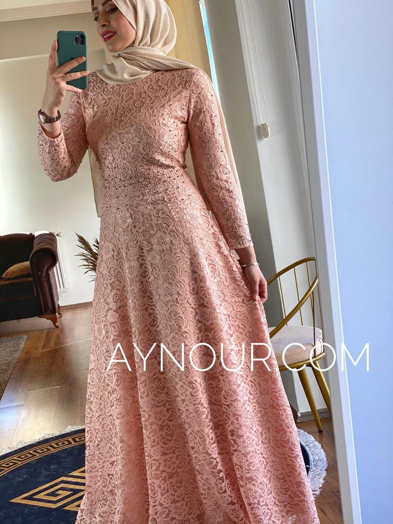 Somon SPACIAL TIMES Slim Fit Modest Dress 2020 - Aynour.com
