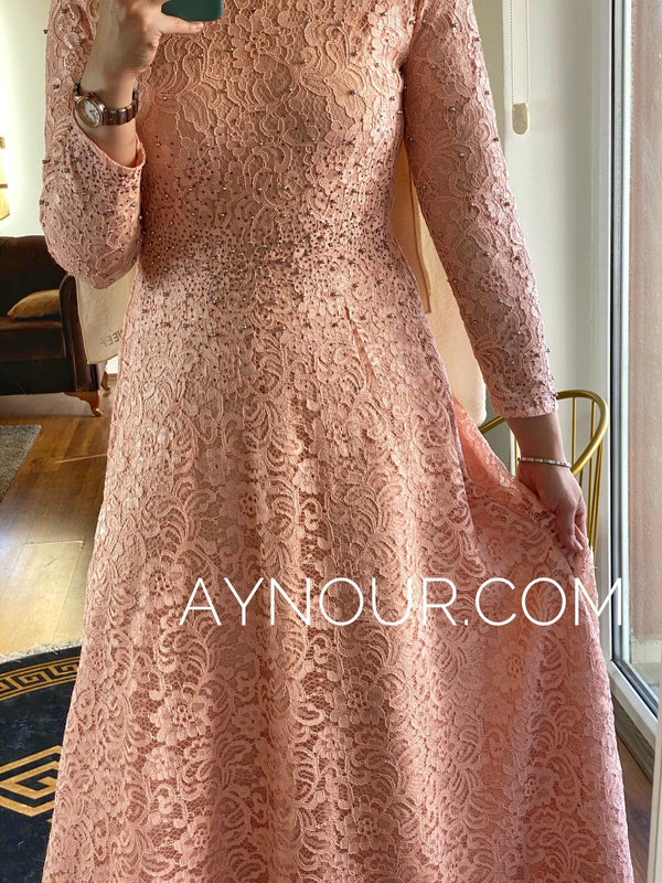 Somon SPACIAL TIMES Slim Fit Modest Dress 2020 - Aynour.com