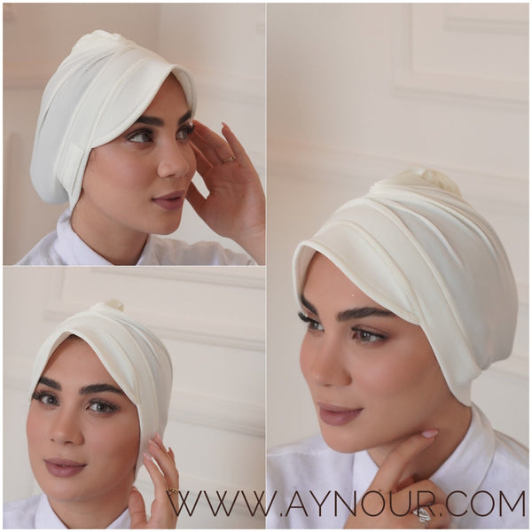 Sport turban black instant Hijab - Aynour.com
