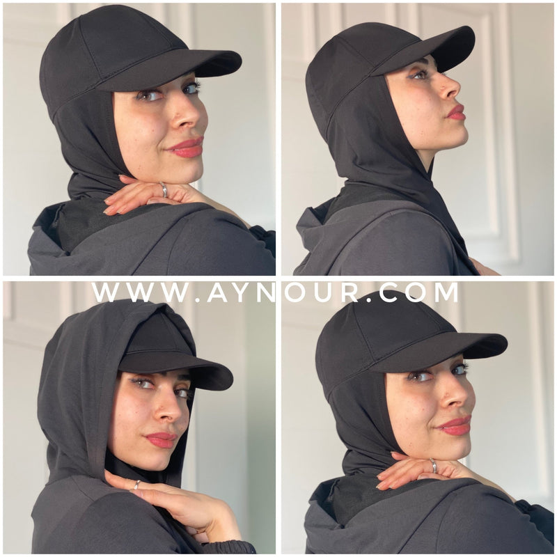 Sporty luxurious cap hijab hat on instant Hijab 2022 - Aynour.com