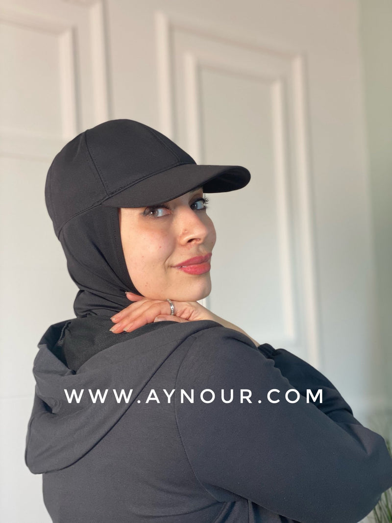 Sporty luxurious cap hijab hat on instant Hijab 2022 - Aynour.com