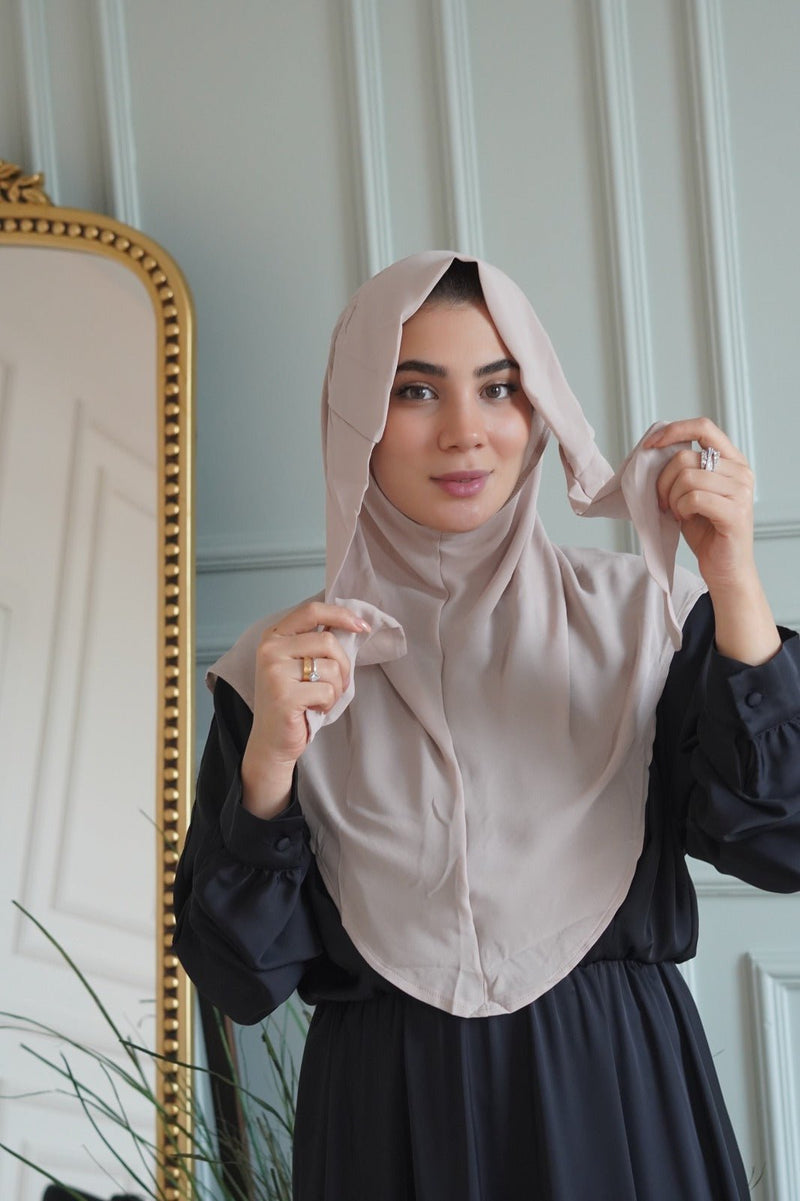 Zeina Khimar krep Instant Hijab 2023 - Aynour.com