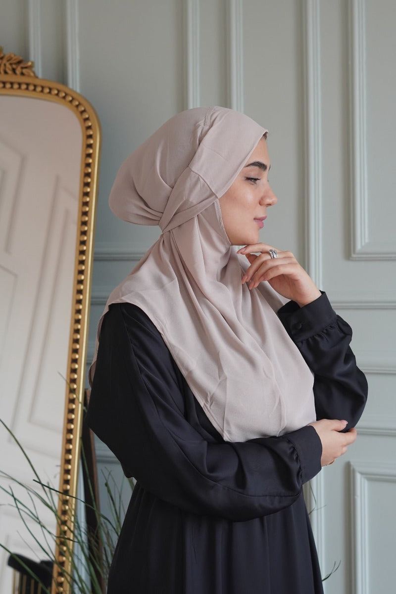 Zeina Khimar krep Instant Hijab 2023 - Aynour.com