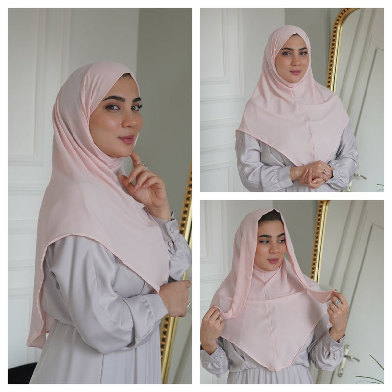 Zeina Khimar krep Instant Hijab 2023 - Aynour.com